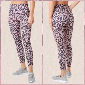 ONZIE x REVOLVE Pink Leopard Print High-Rise 7/8 Leggings Sz. S/M Novelty